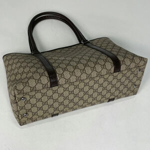 Gucci GG shoulder canvas brown tote handbag bag